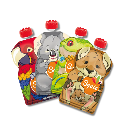 Gourdes à compote réutilisables x4 Squiz - Blossom Care