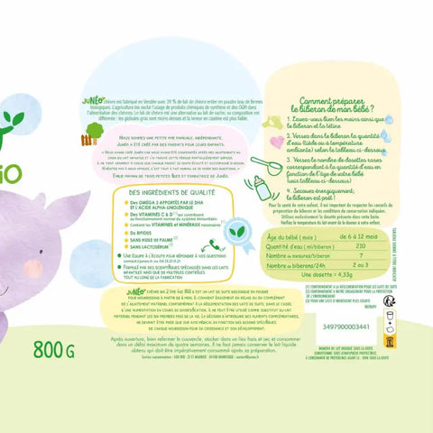 Lait Chèvre 2ème âge 6 à 12 mois 800g Junéo - Blossom Care