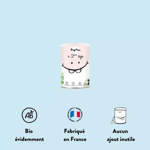 Lait BIO 2ème âge dès 6 mois Popote - Blossom Care