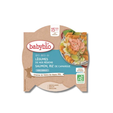 Légumes de nos Régions Saumon Riz de Camargue 15 mois 260g Babybio - Blossom Care