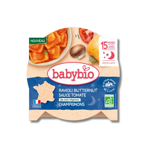 Ravioli Butternut sauce aux Tomates de nos régions et Champignons 15 mois 190g Babybio - Blossom Care