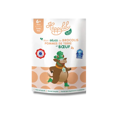 Ma fondue de brocolis - pommes de terre et bĆuf 6 mois 150g Happylal Baby - Blossom Care
