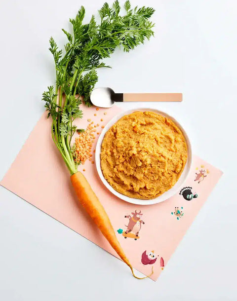 Mon duo de carottes - lentilles corail et bœuf 12 mois 220g Happylal Baby - Blossom Care