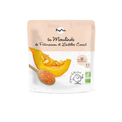 Les Moulinés Potimarron Lentilles Corail Bio 8 mois 180g Popote - Blossom Care