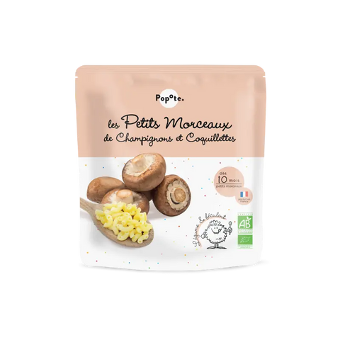 Les Petits Morceaux - Champignons Coquillettes Bio 10 mois 180g Popote - Blossom Care