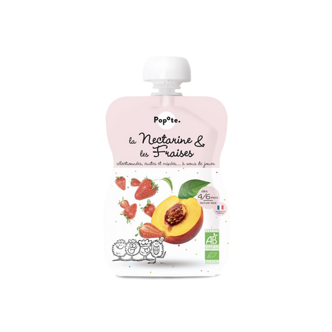 La Nectarine et Les Fraises Bio 4/6 mois 120g Popote - Blossom Care