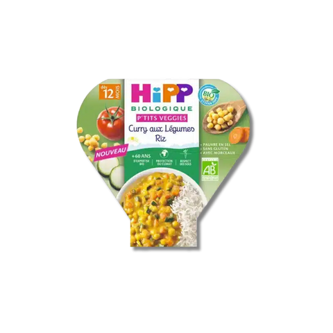 Curry aux Légumes Riz 12 mois 230g HiPP - Blossom Care