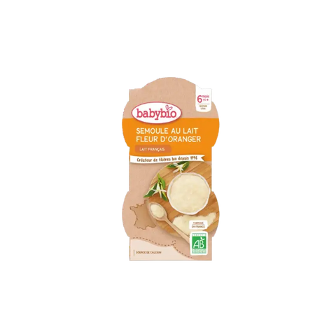Semoule au lait Fleur d'Oranger 6 mois 2x100g Babybio - Blossom Care