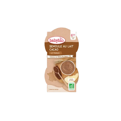 Semoule au lait Cacao 8 mois 2x100g Babybio - Blossom Care