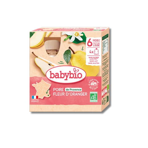 Poire Fleur d'Oranger 6 mois 4x90g Babybio - Blossom Care