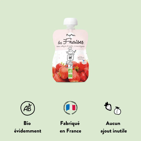 Les Fraises Bio 4/6 mois 120g Popote - Blossom Care