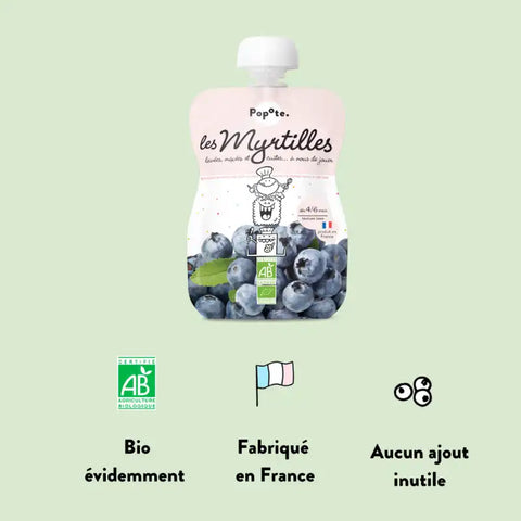 La Myrtille Bio 4/6 mois 120g Popote - Blossom Care