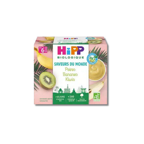 Poires Bananes Kiwis 6 mois 4x100g HiPP - Blossom Care