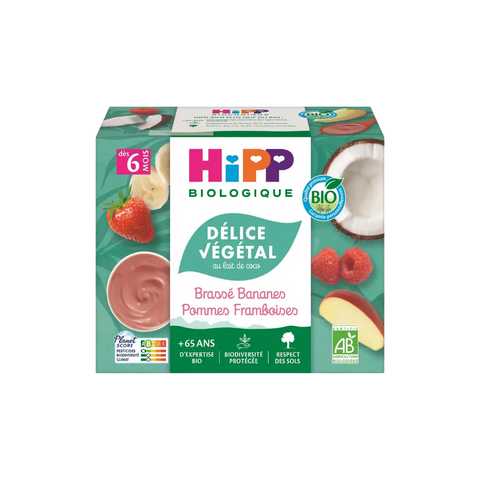 Crème Végétale Bananes Cacao 6 mois 4x100g HiPP - Blossom Care