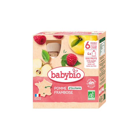 Pomme d'Occitanie Framboise 6 mois 4x90g Babybio - Blossom Care