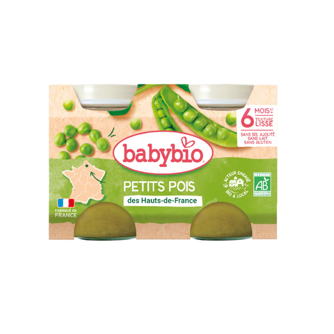 Petits pois des Hauts de France 6 mois 2x130g Babybio - Blossom Care