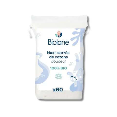 Maxi-Carrés de Coton Biolane x60 - Blossom Care