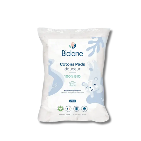 Cotons Douceur 100% BIO Biolane – Pads x150 - Blossom Care