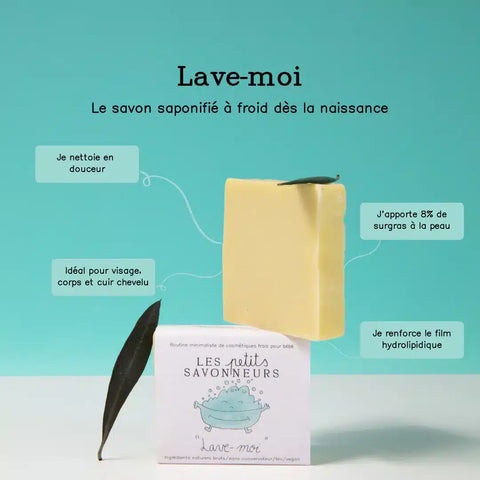 "Lave-moi" : le savon corps & cheveux 65g Les Petits Savonneurs - Blossom Care
