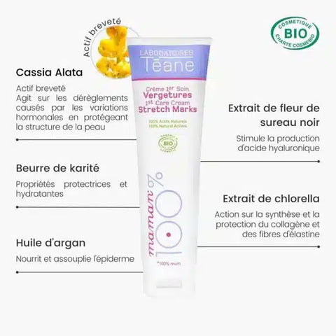 Crème 1er soin antivergetures 150 ml Laboratoires Téane - Blossom Care