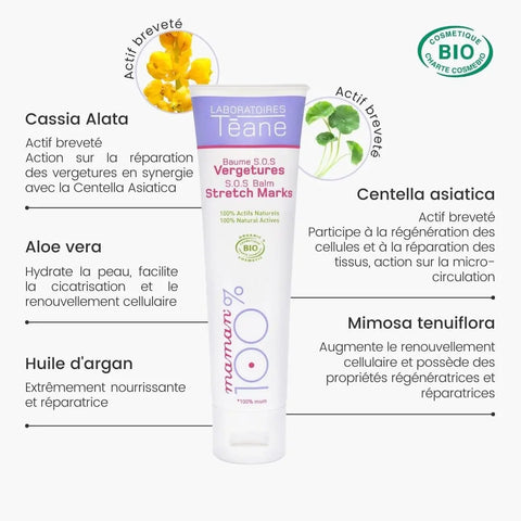 Baume SOS Vergetures 100 ml Laboratoires Téane - Blossom Care