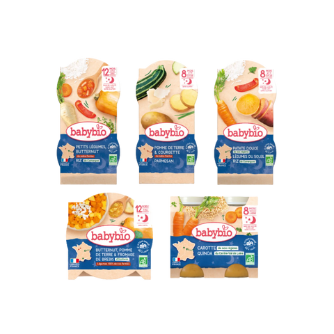 Pack 1 semaine repas du soir 8-12 mois N°1 Babybio - Blossom Care
