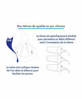 Tétine anti-colique et anti-colapsage (lot de 2) Le Biberon Français - Blossom Care