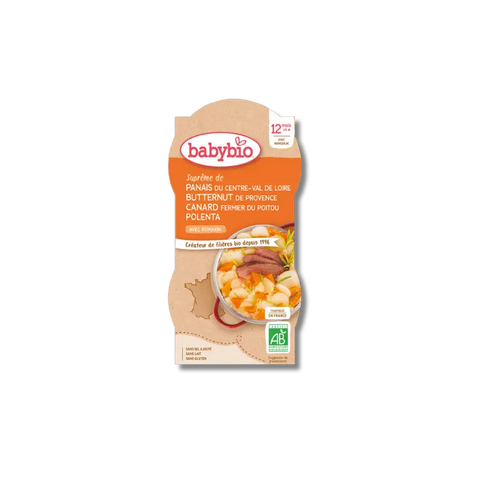 Panais Butternut Canard Polenta Romarin 12 mois 2 x 200 g Babybio - Blossom Care