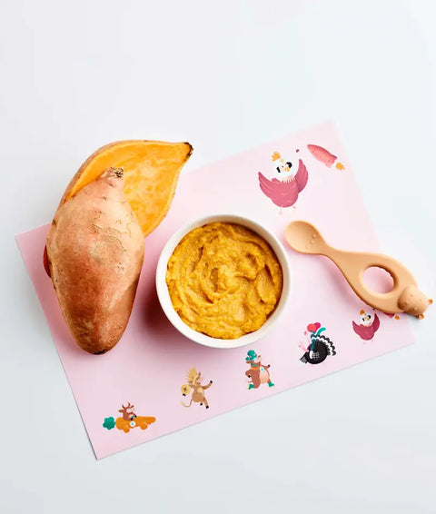 Mon mouliné de patates douces et poulet 6 mois 150g Happylal Baby