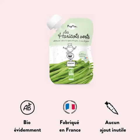 Les Haricots Verts Bio 4/6 mois 120g Popote
