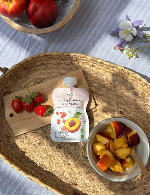 La Nectarine et Les Fraises Bio 4/6 mois 120g Popote