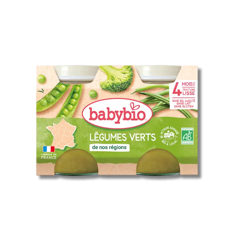 Légumes verts 4 mois 2x130g Babybio
