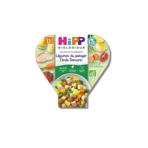 Légumes du potager Dinde Romarin 12 mois 230g HiPP