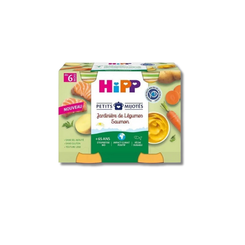 Jardinière Légumes Saumon 6 mois 2x190g HiPP
