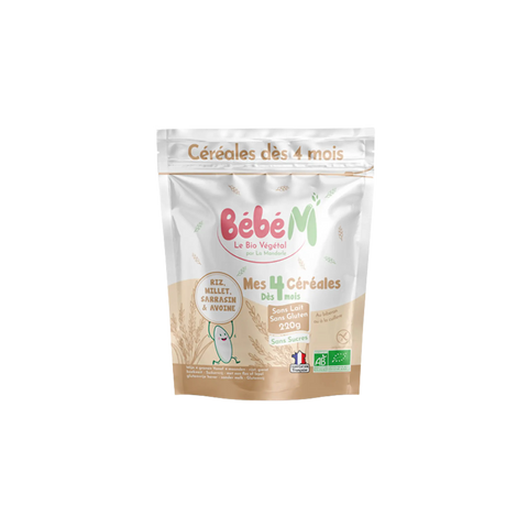 Mes 4 céréales (Avoine sans gluten) 4 mois 220g Bébé M La Mandorle