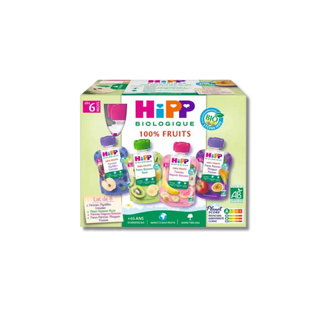 Gourdes Multipack 4 variétés 6 mois 8x90g HiPP