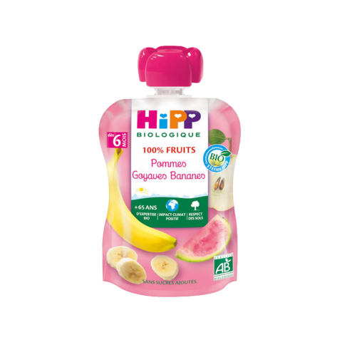 Gourde Pommes Goyaves Bananes 6 mois 90g HiPP