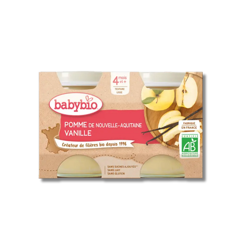Pomme de Nouvelle-Aquitaine Vanille 4 mois 2x130g Babybio - Blossom Care