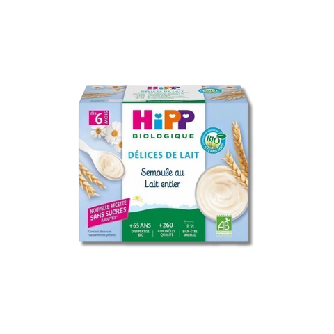 Semoule au lait entier 6 mois 4x100g HiPP