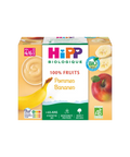 Pommes Bananes 4/6 mois 100% Fruits coupelles 4x100 g HiPP - Blossom Care