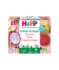 Pommes Poires Fruits du dragon 6 mois Saveurs du Monde Coupelles 4x100g HiPP - Blossom Care