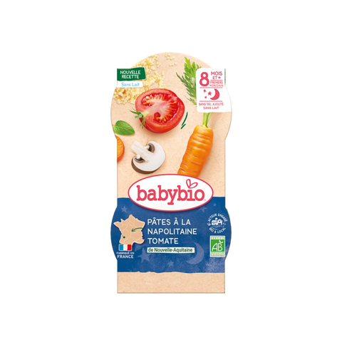 Bonne Nuit Pâtes à la Napolitaine Tomate de Nouvelle-Aquitaine 8 mois 2 x 200 g Babybio