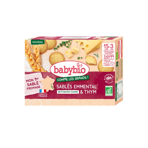 Sablé Emmental de Franche-Comté & thym 15 mois 72g Babybio