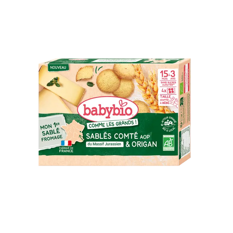 Sablé comté AOP du Massif Jurassien & origan 15 mois 72g Babybio