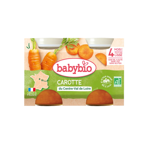 Carotte du Centre-Val de Loire 4 mois 2x130g Babybio