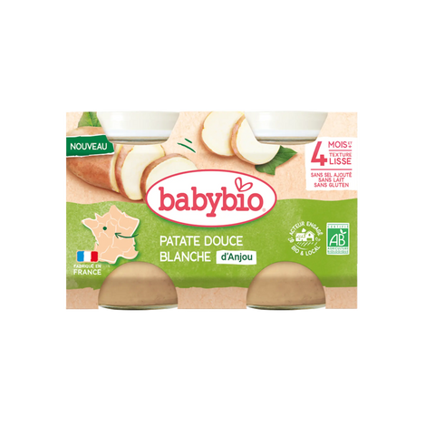 Patate douce blanche d'Anjou 4 mois 2x130g Babybio