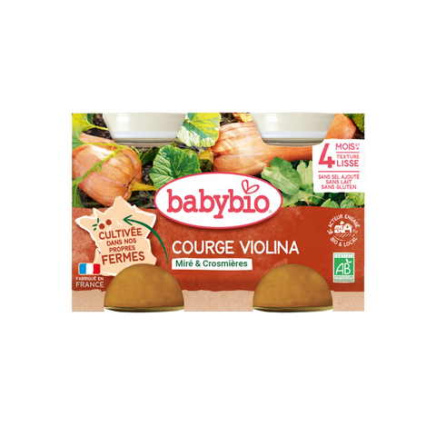 Courge Violina de notre Ferme 4 mois 2x130g Babybio