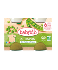 Petits pois des Hauts de France 6 mois 2x130g Babybio - Blossom Care
