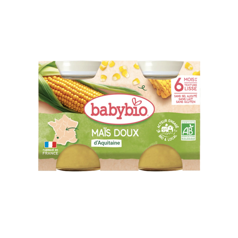Maïs doux d'Aquitaine 6 mois 2x130g Babybio - Blossom Care