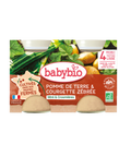Pomme de Terre & Courgette zébrée 4 mois 2x130g Babybio - Blossom Care